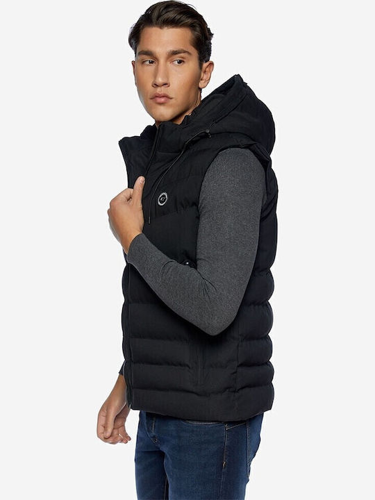 Geacă Puffer Fără Mâneci Negru