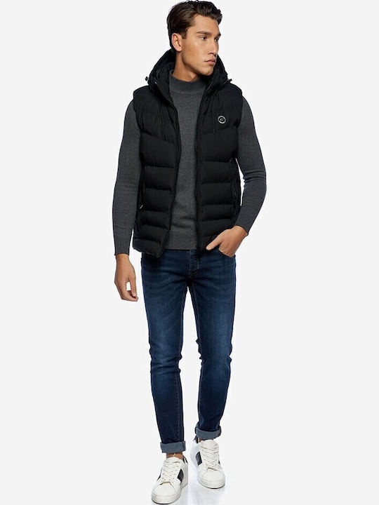 Geacă Puffer Fără Mâneci Negru