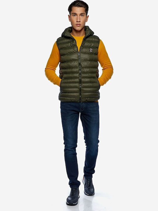Sleeveless Jacket Puffer Khaki