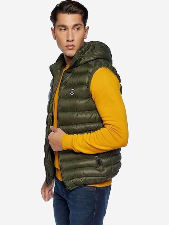 Sleeveless Jacket Puffer Khaki
