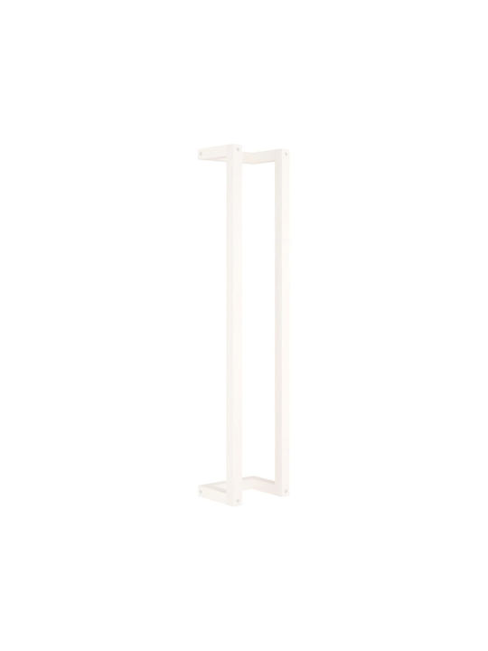 vidaXL Single Wall-Mounted Bathroom Rail White