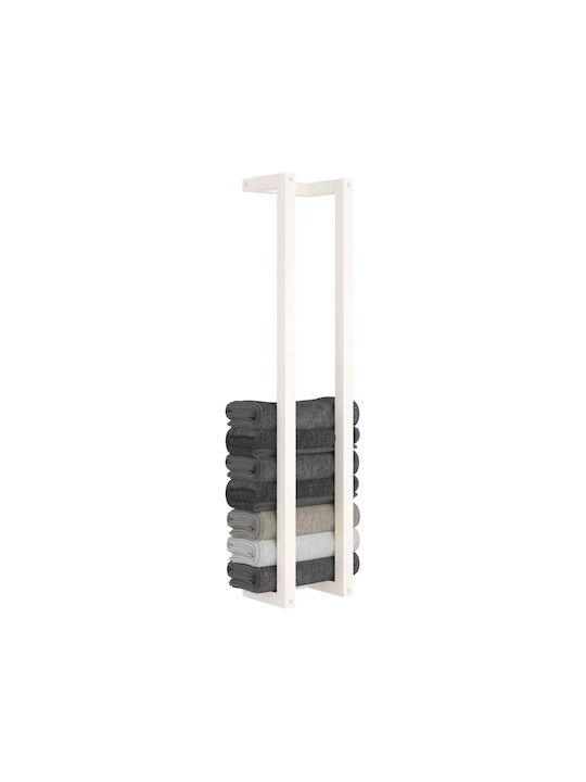 vidaXL Ράγα Μπάνιου Μονή Επιτοίχια με Βίδες ​110x110cm Λευκή