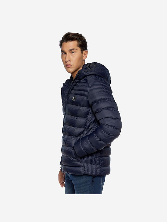 Brokers Jeans Herren Winter Jacke Lässig Blau