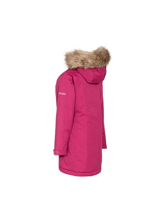 Trespass Kids Parka Long Hooded Fuchsia