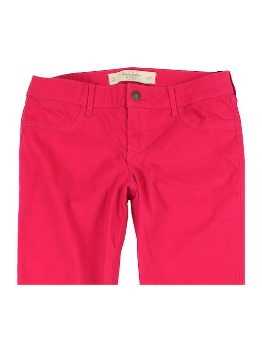 Abercrombie & Fitch Women's Chino Trousers in Skinny Fit Fuchsia