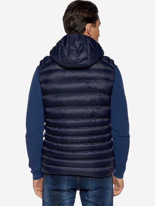 Sleeveless Jacket Puffer Navy Blue