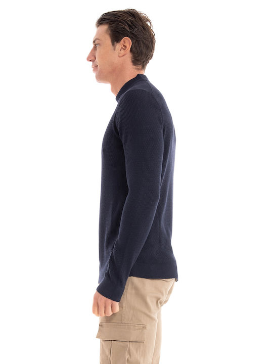 Jack & Jones Herren Langarm-Pullover Rollkragen Maritime Blue