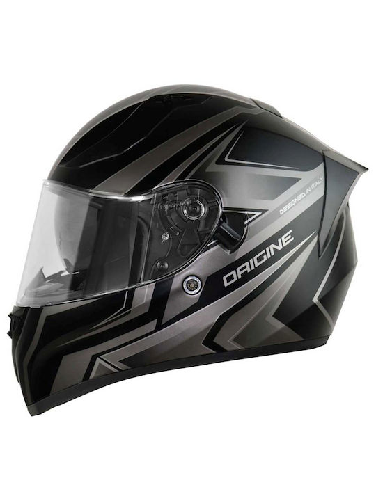 Origine Strada V128 Gravieter Matt Black Motorcycle Helmet Full Face ECE 22.05 with Sun Visor