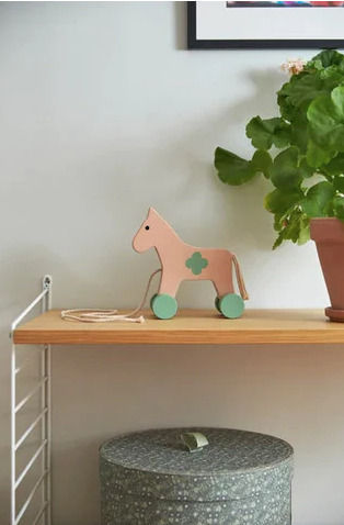 Kids Concept Pull-Along Toy Pull-along Horse Carl Larsson made of Wood for 12++ Months