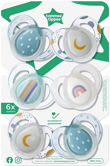 Tommee Tippee Suzete ortodontice Silicon pentru 6-18 luni 6buc