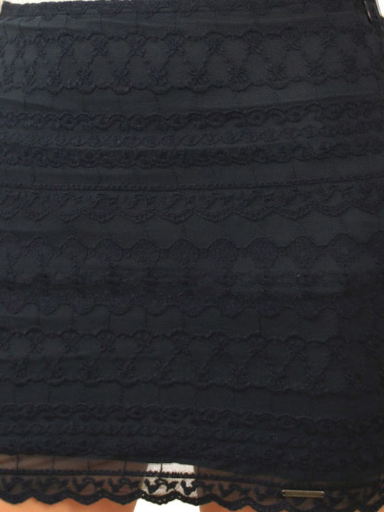 Hoch tailliert Mini Rock Schwarz