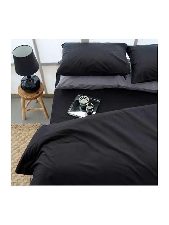 Palamaiki Sheet for Single Bed 170x260cm. Etoile Jet Black