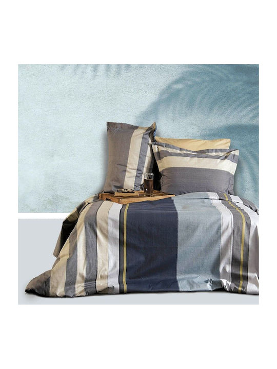 SB Home Bettwäsche-Set Überdoppel 230x260cm. Fresh Gray 4Stück