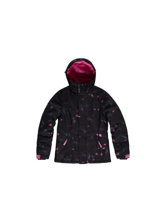 O'neill Waterproof Kids Sports Jacket Long Hooded Red Dazzle Ski Snowboard