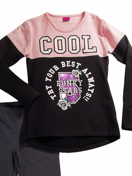 Funky Kids Set with Leggings Winter 2pcs Black