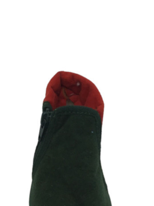 Adam's Shoes Anatomic Kids Slipper Ankle Boot Green