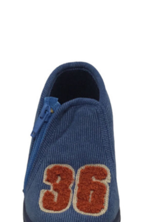 Adam's Shoes Ανατομικές Παιδικές Παντόφλες Μποτάκια Μπλε