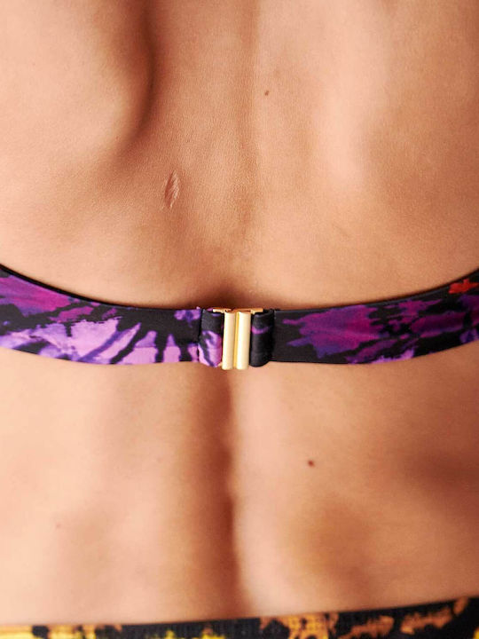 Blu4u Bikini Τριγωνάκι με Ενίσχυση Purple/Yellow