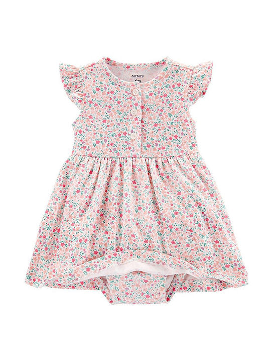 Carter's Mädchen Kleid Set mit Mantel Blumen Ärmellos Mehrfarbig