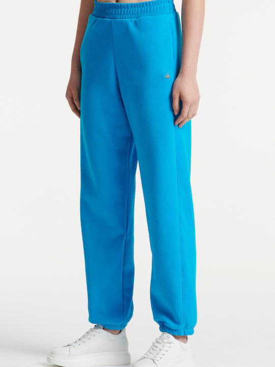 SugarFree Women's High Waist Jogger Sweatpants Turquoise