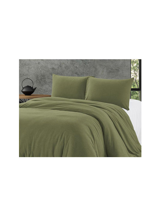 Zensation Bettbezug-Set Einzelbett mit Kissenbezug 140x220 Bamboo Green