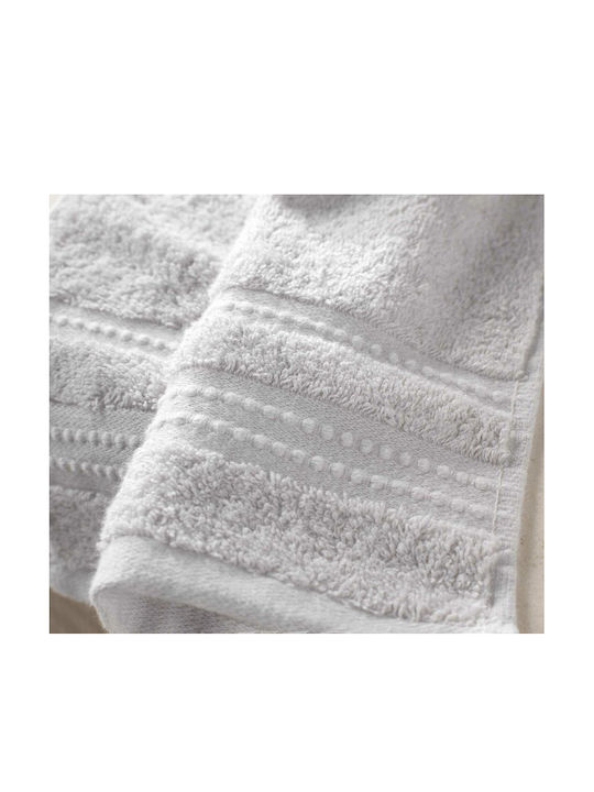 Kipper Πετσέτα Προσώπου Excellence 50x90εκ. Ice Grey Βάρους 600gr/m²