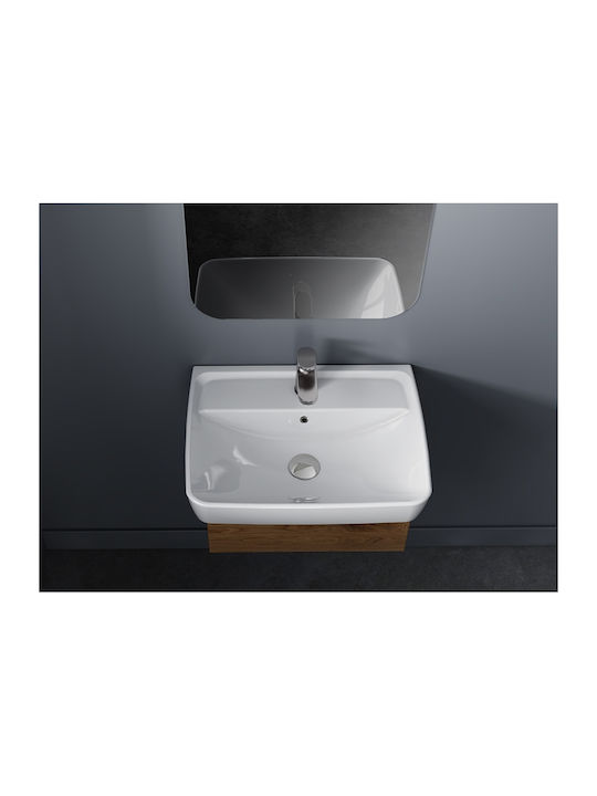 Cerastyle Duru 60 035100-u Επιτοίχιος Νιπτήρας Πορσελάνης 60x40cm Λευκός