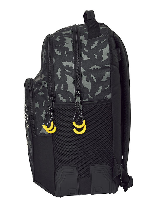 Safta School Bag Backpack Elementary, Elementary Black with Water Bottle Holder 15Liters