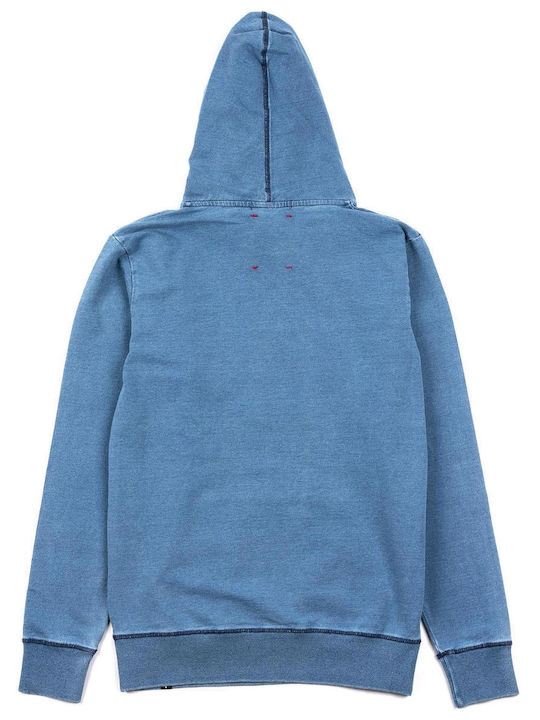 HOODIE HOODIE INDIGO SHIELD LIGHT INDIGO | DEUS EX MACHINA