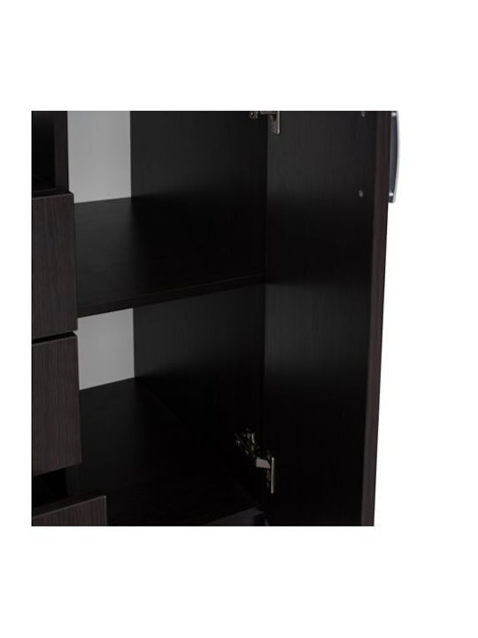 Μπουφές Adler Ξύλινος με Συρτάρια Wenge 120x45x85cm