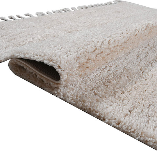 Polcarpet Soft Set Zottelig Schlafzimmer-Teppichsets Synthetisch,Polyester/Cotton/Leather Beige 3Stück