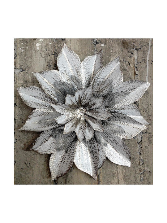 Decorative Wall Decor made of Metallic White / Silver 35x35cm 1pcs