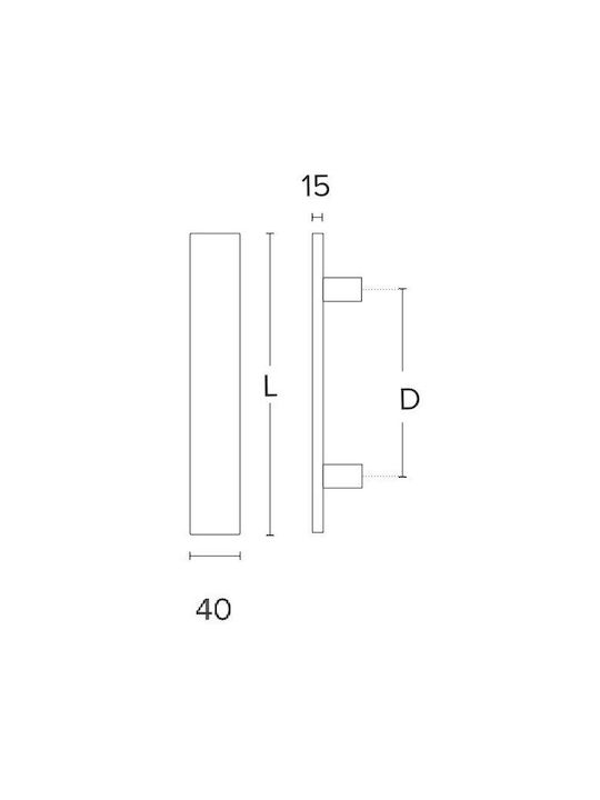 Conset Grip Ușa din față C1499 C1499P-600M01M01 800mm Stainless steel