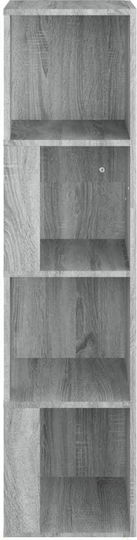 Eckbibliothek Grau Sonoma 33x33x132cm