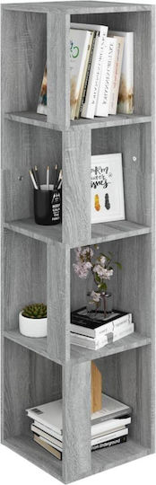 Eckbibliothek Grau Sonoma 33x33x132cm