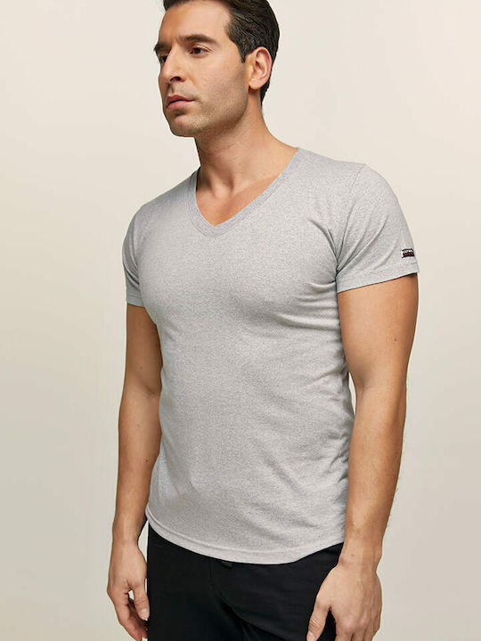 Men's Athletic T-shirt Short Sleeve Gray -5