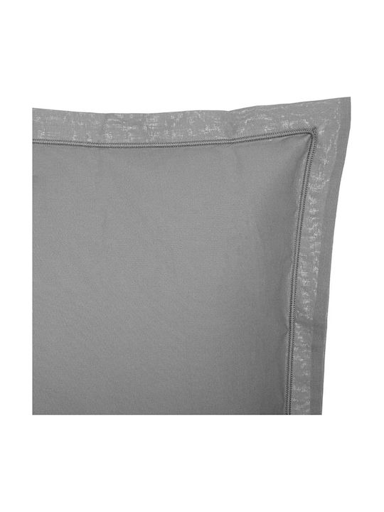 Atmosphera Oxford Μαξιλαροθήκη Oxford Γκρί 50x70εκ.