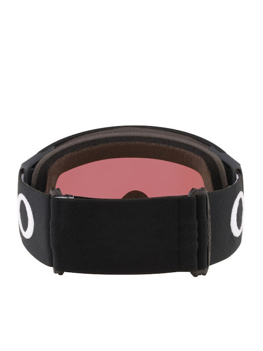 Oakley Flight Tracker Mască de Schi & Snowboard pentru Adulți Neagră cu Lentilă Oglindă Roșie