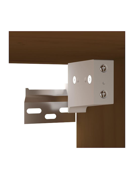 Hängendes Wohnzimmer Nischenschrank aus Massivholz Braun Meliert 60x30x30cm