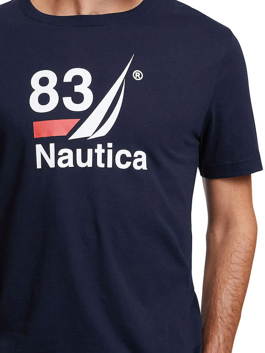 Nautica Herren T-Shirt Kurzarm Marineblau FKTN80-401