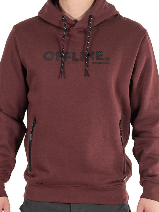 Sweatshirts Für Herren Mit Burgundischer Kapuze