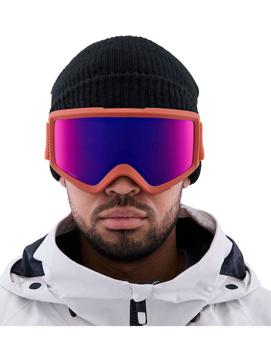 Anon Helix 2.0 Perceive Masca de schi și snowboard Pentru adulți Portocaliu cu Lentilă în culoarea Roșu
