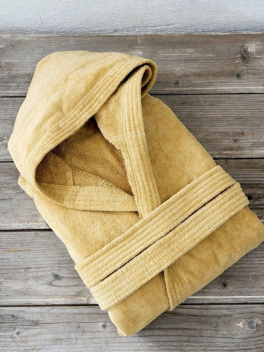 Nima Zen Halat de baie cu Glugă Mustard Beige 400gr/m²