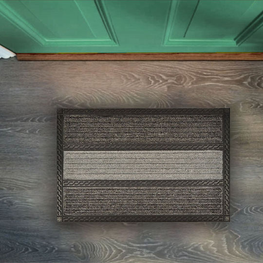 San Lorentzo Entrance Doormat Carpet Tricolor Gray 40x60cm 1700631S Gray