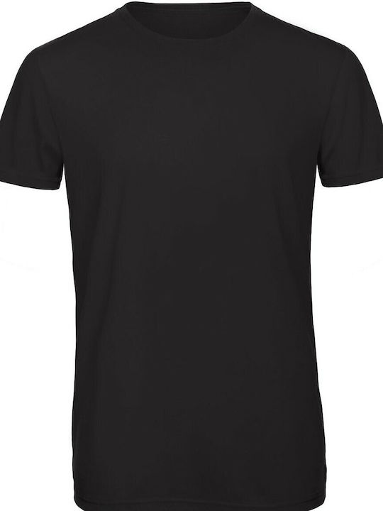 B&C Triblend Werbe-T-Shirt in Schwarz Farbe