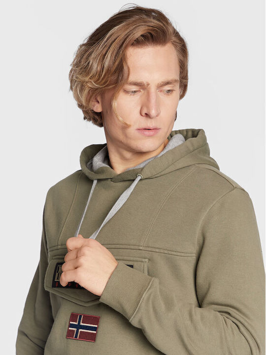 Burgee Wint 2 Sweatshirt with Hood Khaki