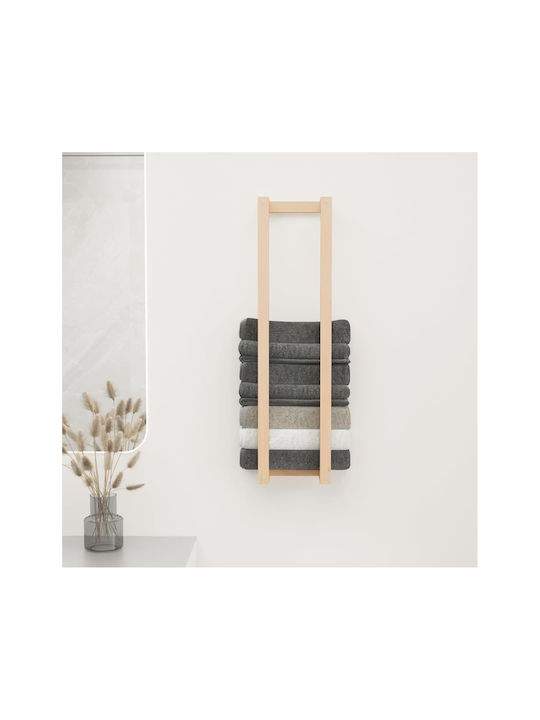 vidaXL Ράγα Μπάνιου Μονή Επιτοίχια με Βίδες ​90x90cm Καφέ