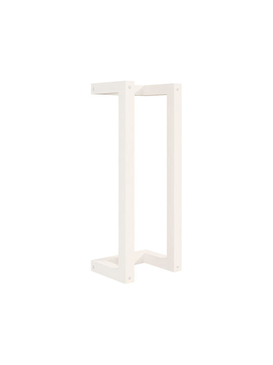 vidaXL Ράγα Μπάνιου Μονή Επιτοίχια με Βίδες ​60x60cm Λευκή