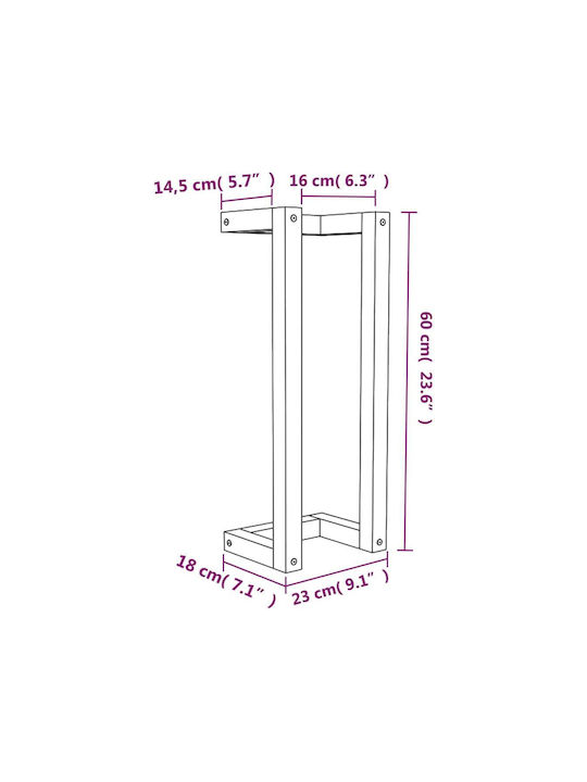 vidaXL Ράγα Μπάνιου Μονή Επιτοίχια με Βίδες ​60x60cm Λευκή