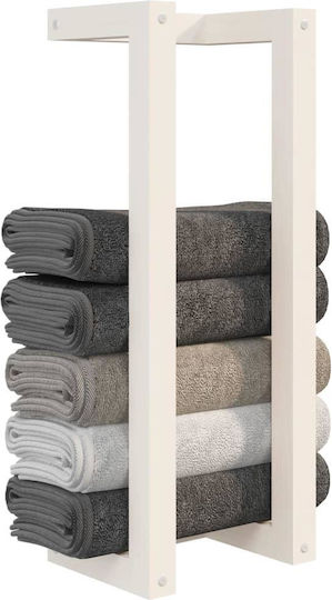 vidaXL Ράγα Μπάνιου Μονή Επιτοίχια με Βίδες ​60x60cm Λευκή